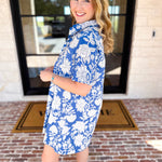 Bold Blue Paisley Mini Dress-510 Mini-FATE-July & June Women's Fashion Boutique Located in San Antonio, Texas