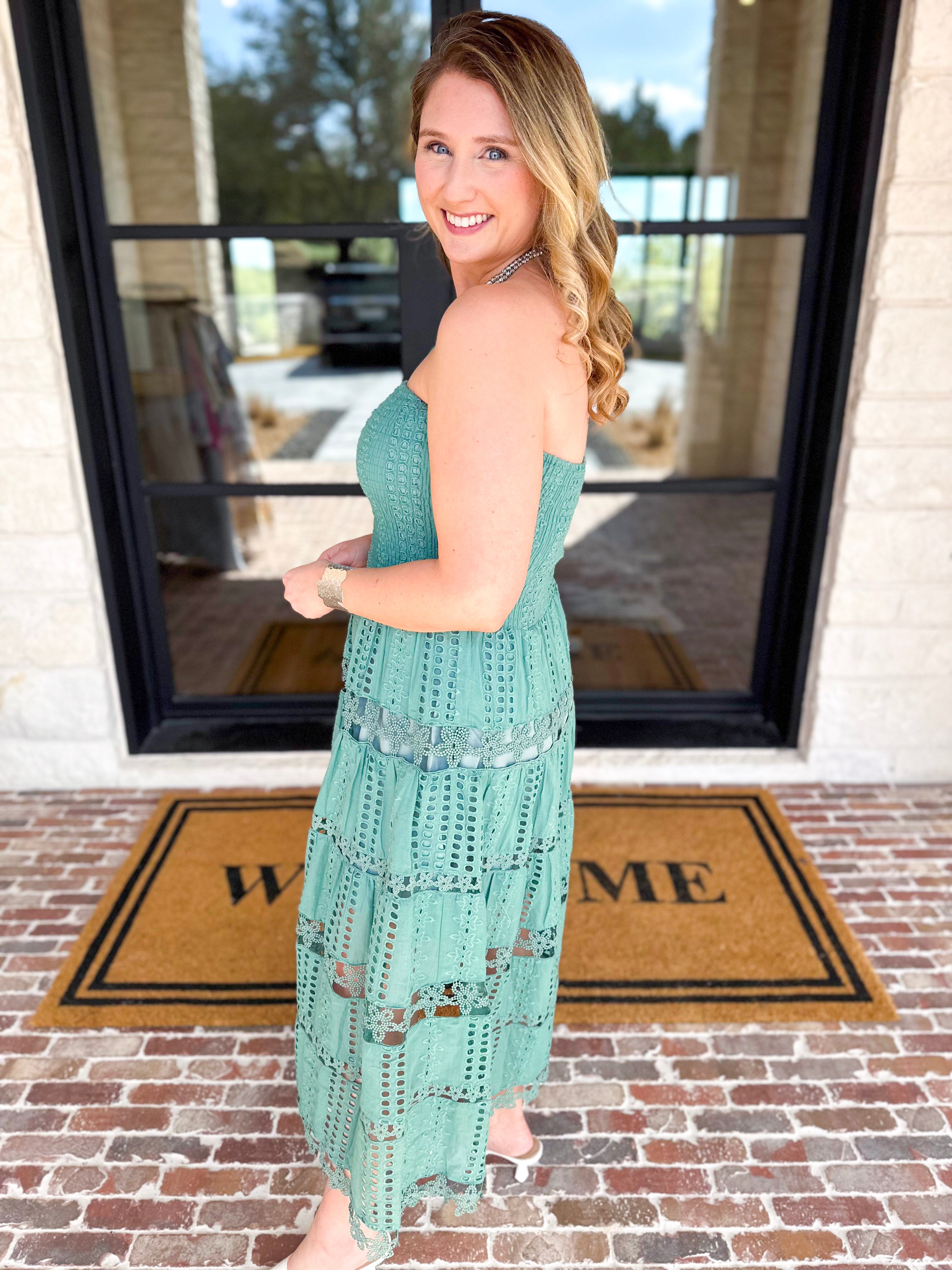 The Lexi Midi Dress - Seafoam Green-500 Midi-STRUT & BOLT-July & June Women's Fashion Boutique Located in San Antonio, Texas