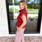 Worn Well Zip-Up Top - Brick-200 Fashion Blouses-ENTRO-July & June Women's Fashion Boutique Located in San Antonio, Texas