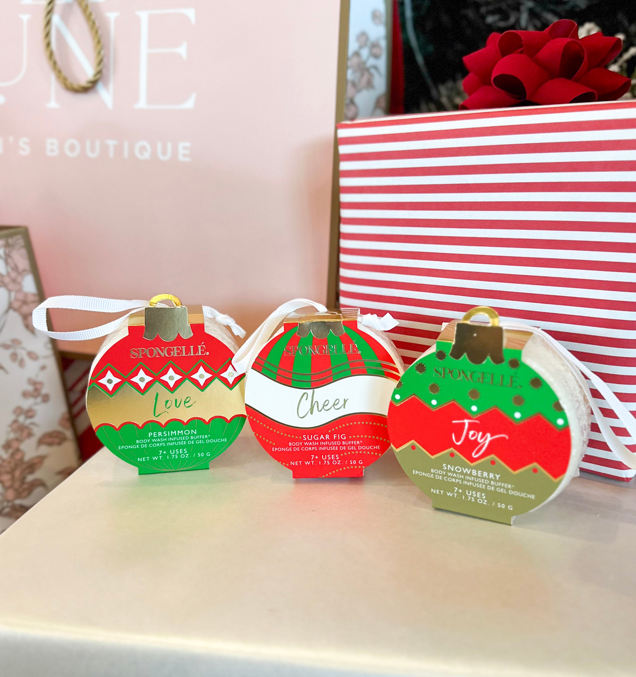 Spongellé - Holiday Ornament Body Buffer - 4 Scents-120 Apothecary-Spongellé-July & June Women's Fashion Boutique Located in San Antonio, Texas