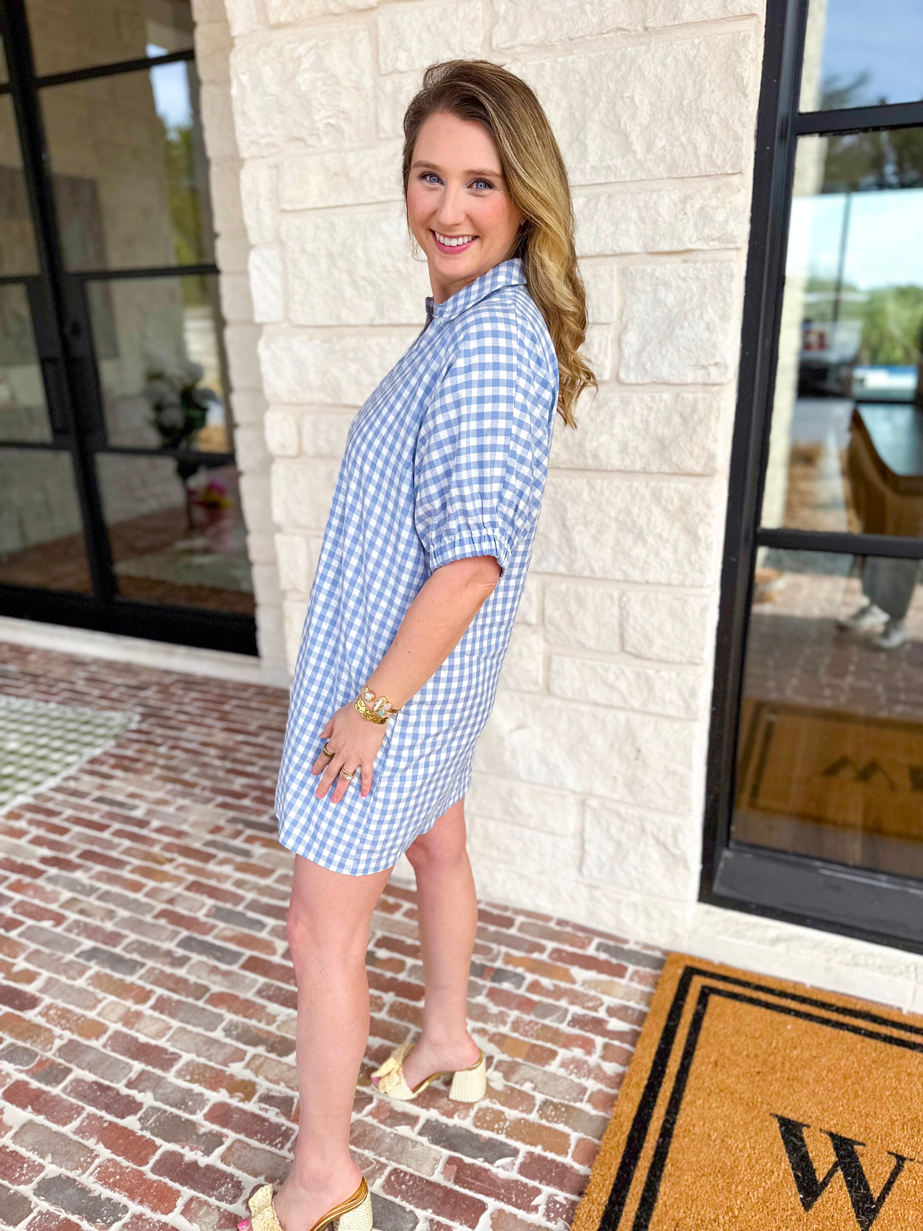 The Sweet Saturday Mini Dress - Blue-510 Mini-ENTRO-July & June Women's Fashion Boutique Located in San Antonio, Texas