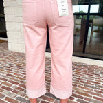 Hidden - Mid Rise Cuffed Blush Pink Jeans-400 Pants-HIDDEN JEANS-July & June Women's Fashion Boutique Located in San Antonio, Texas