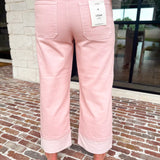 Hidden - Mid Rise Cuffed Blush Pink Jeans-400 Pants-HIDDEN JEANS-July & June Women's Fashion Boutique Located in San Antonio, Texas
