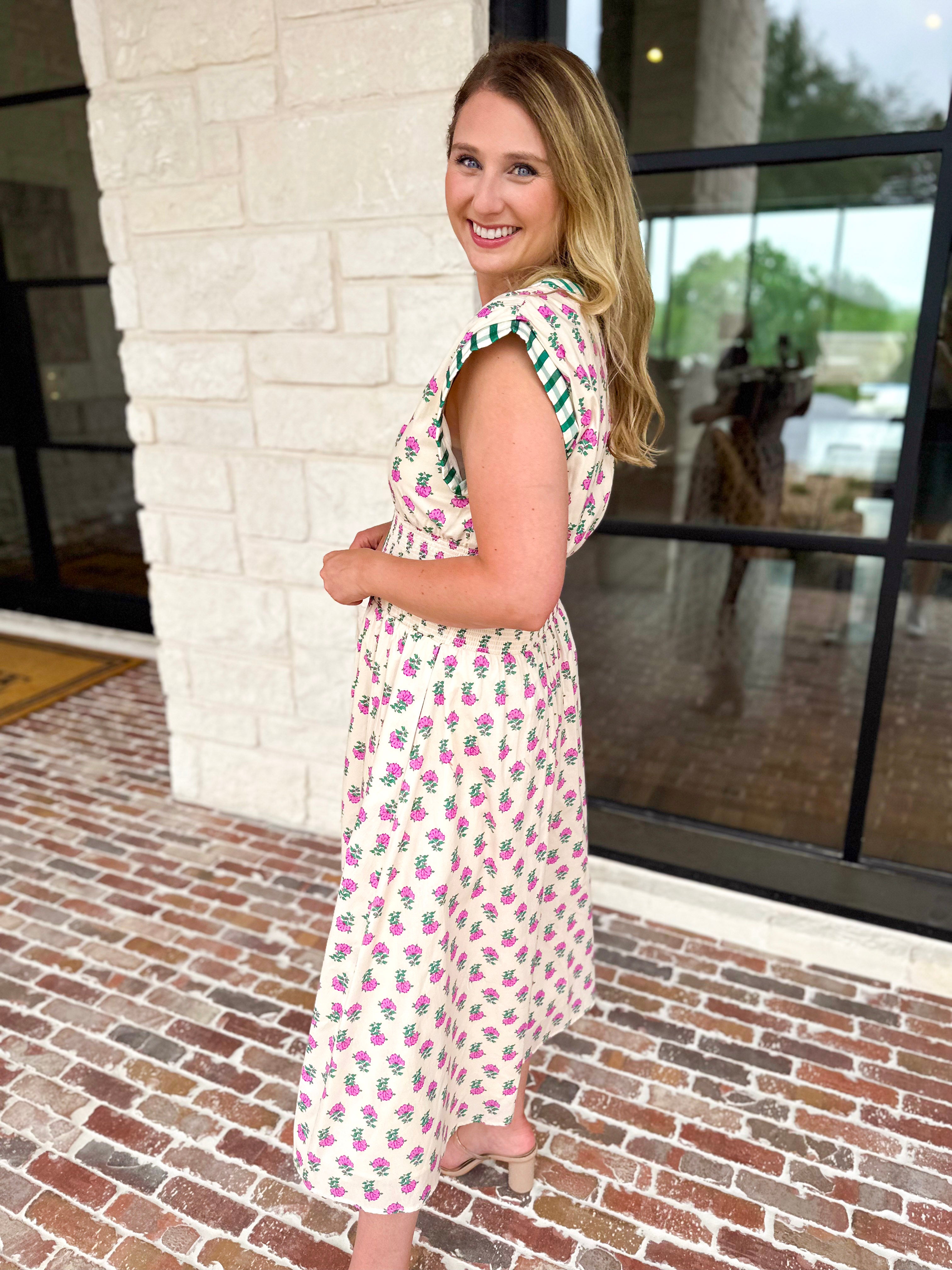 THML - Spring Gatherings Midi Dress-500 Midi-THML-July & June Women's Fashion Boutique Located in San Antonio, Texas