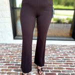 Liverpool - The Stella Flare Pants - Brown-400 Pants-LIVERPOOL JEANS COMPANY-July & June Women's Fashion Boutique Located in San Antonio, Texas