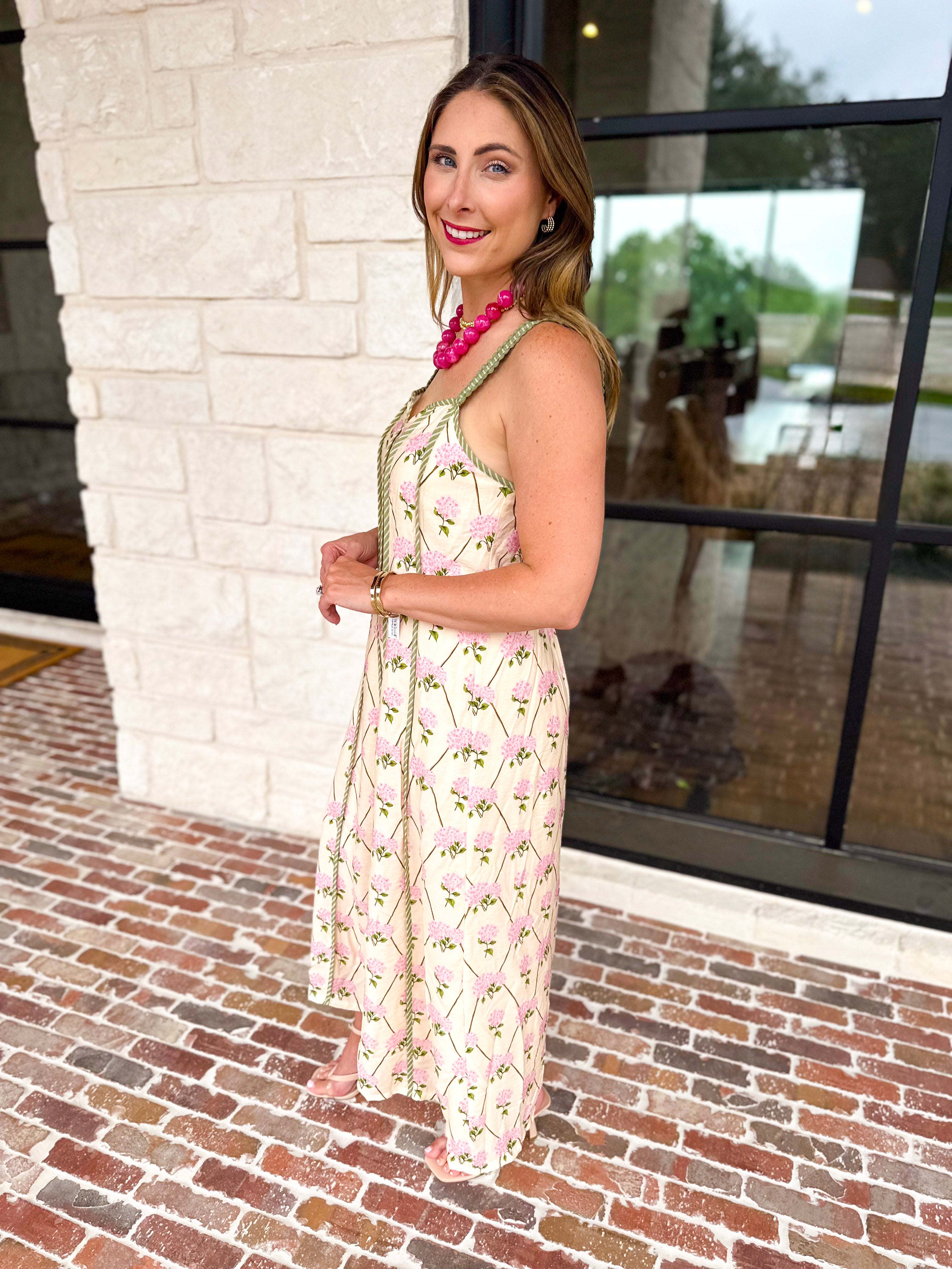 THML - Floral Fields Midi Dress-500 Midi-THML-July & June Women's Fashion Boutique Located in San Antonio, Texas