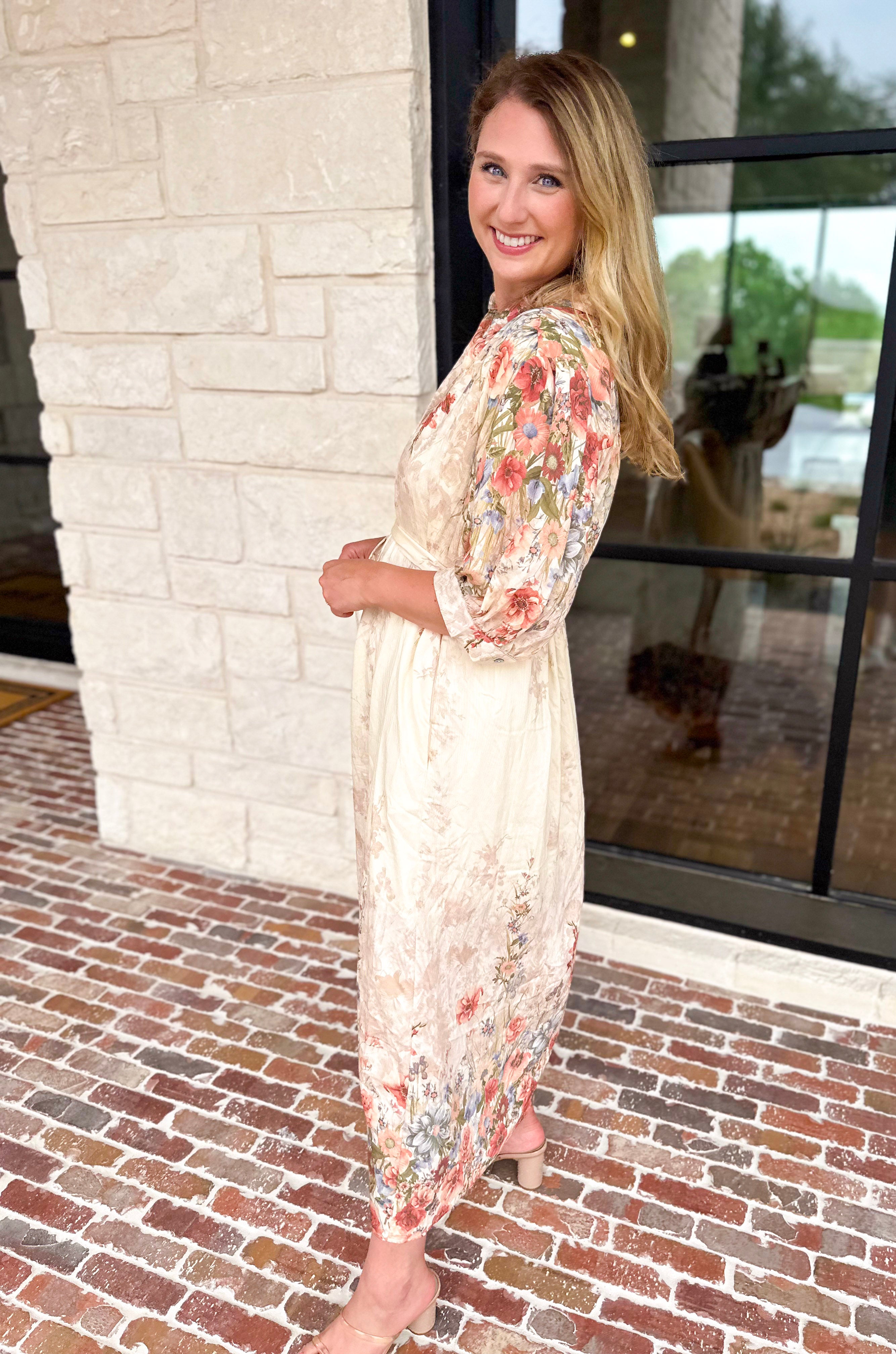 Garden Party Midi Dress-500 Midi-ENTRO-July & June Women's Fashion Boutique Located in San Antonio, Texas