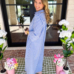 Spring Dreams Midi Dress - Blue-500 Midi-ENTRO-July & June Women's Fashion Boutique Located in San Antonio, Texas