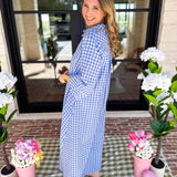 Spring Dreams Midi Dress - Blue-500 Midi-ENTRO-July & June Women's Fashion Boutique Located in San Antonio, Texas