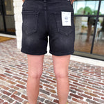 Vervet - High Rise Black Jean Shorts-410 Shorts/Skirts-VEVERT BY FLYING MONKEY-July & June Women's Fashion Boutique Located in San Antonio, Texas