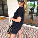 Lace Details Blouse - Black-200 Fashion Blouses-ENTRO-July & June Women's Fashion Boutique Located in San Antonio, Texas