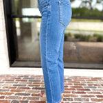 Vervet - Mid Rise Straight Leg Jeans-420 Denim-VEVERT BY FLYING MONKEY-July & June Women's Fashion Boutique Located in San Antonio, Texas