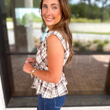 The Remi Cinched Blouse - Ecru-200 Fashion Blouses-ENTRO-July & June Women's Fashion Boutique Located in San Antonio, Texas