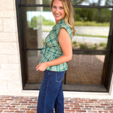 The Remi Cinched Blouse - Spruce Green-200 Fashion Blouses-ENTRO-July & June Women's Fashion Boutique Located in San Antonio, Texas