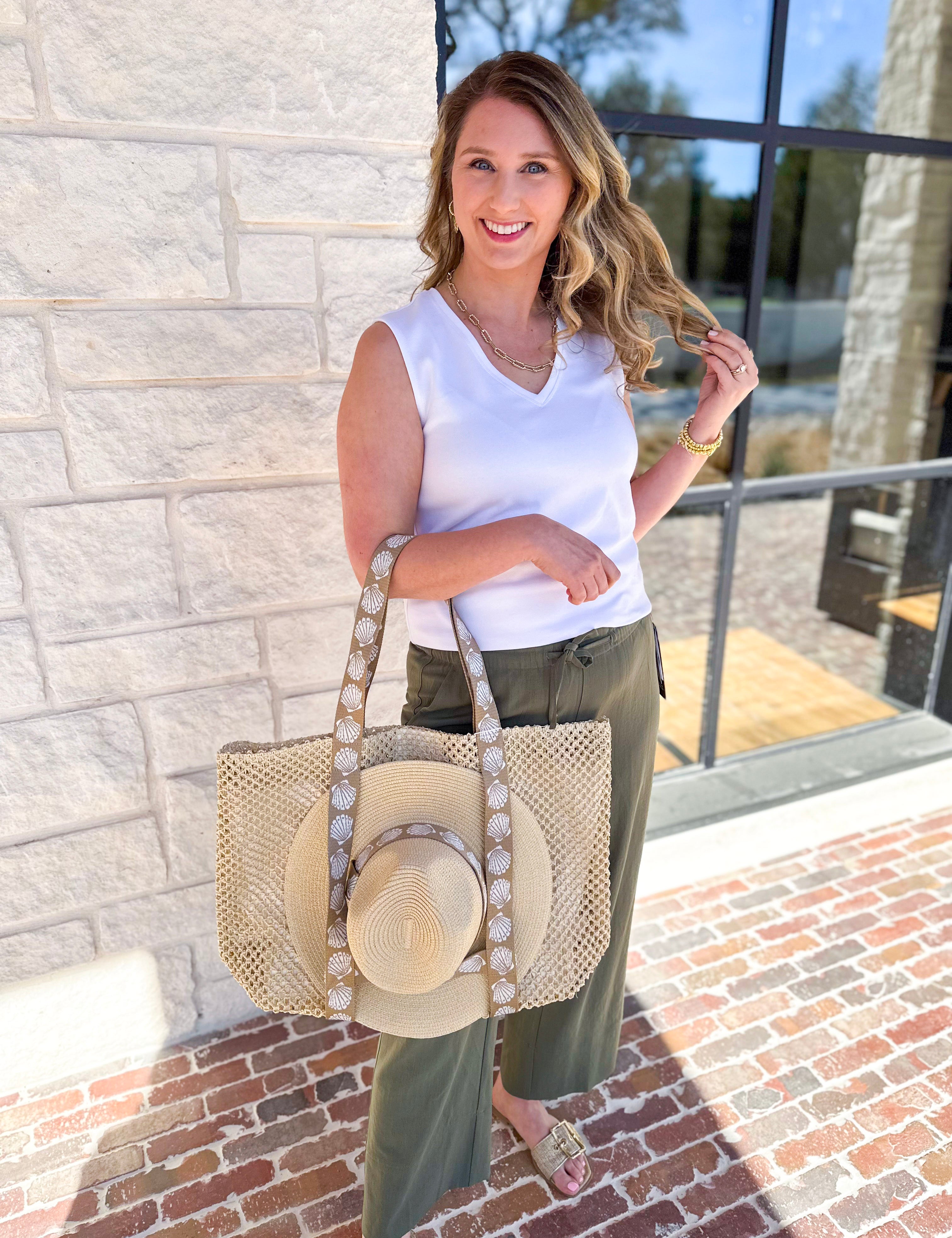 Shelly Tote Bag & Hat Set-130 ACCESSORIES-SHIRALEAH-July & June Women's Fashion Boutique Located in San Antonio, Texas