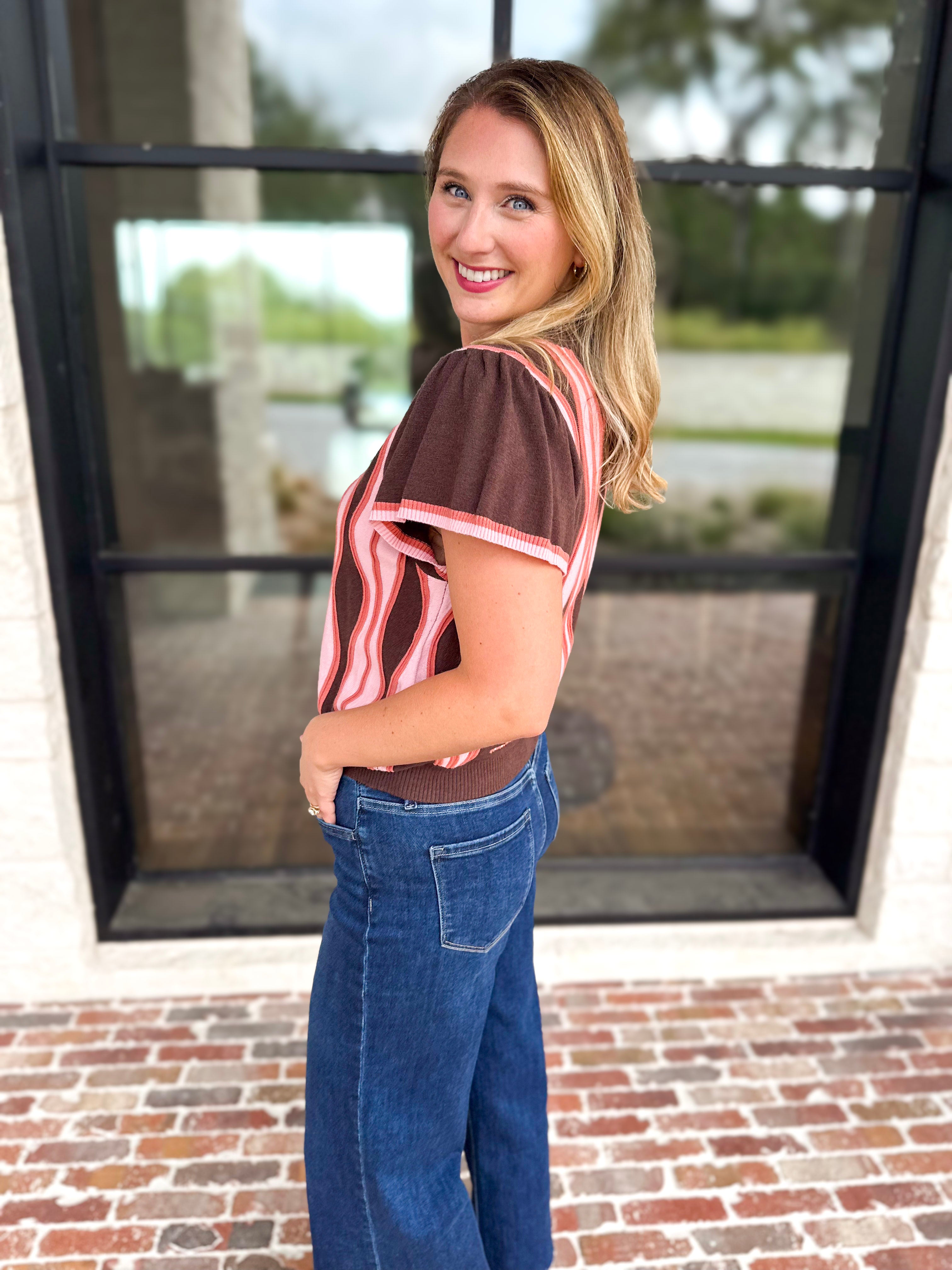 THML - The Rosewood Sweater Top-230 Sweaters/Cardis-THML-July & June Women's Fashion Boutique Located in San Antonio, Texas