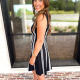 Black & White Statement Mini Dress-510 Mini-TCEC-July & June Women's Fashion Boutique Located in San Antonio, Texas