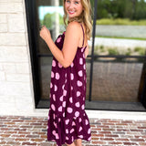 Pink Ganache Polka Dot Midi Dress-500 Midi-ENTRO-July & June Women's Fashion Boutique Located in San Antonio, Texas
