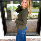 Liverpool - Everyday Favorite Scoop Neck Top - Forest-230 Sweaters/Cardis-LIVERPOOL JEANS COMPANY-July & June Women's Fashion Boutique Located in San Antonio, Texas