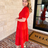 The Carrie Midi Dress - Red-500 Midi-IN FEBRUARY-July & June Women's Fashion Boutique Located in San Antonio, Texas