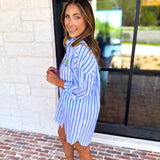 Button Down Cover Up - Ocean Air, Salty Hair-300 Athleisure/Lounge-SHIRALEAH-July & June Women's Fashion Boutique Located in San Antonio, Texas