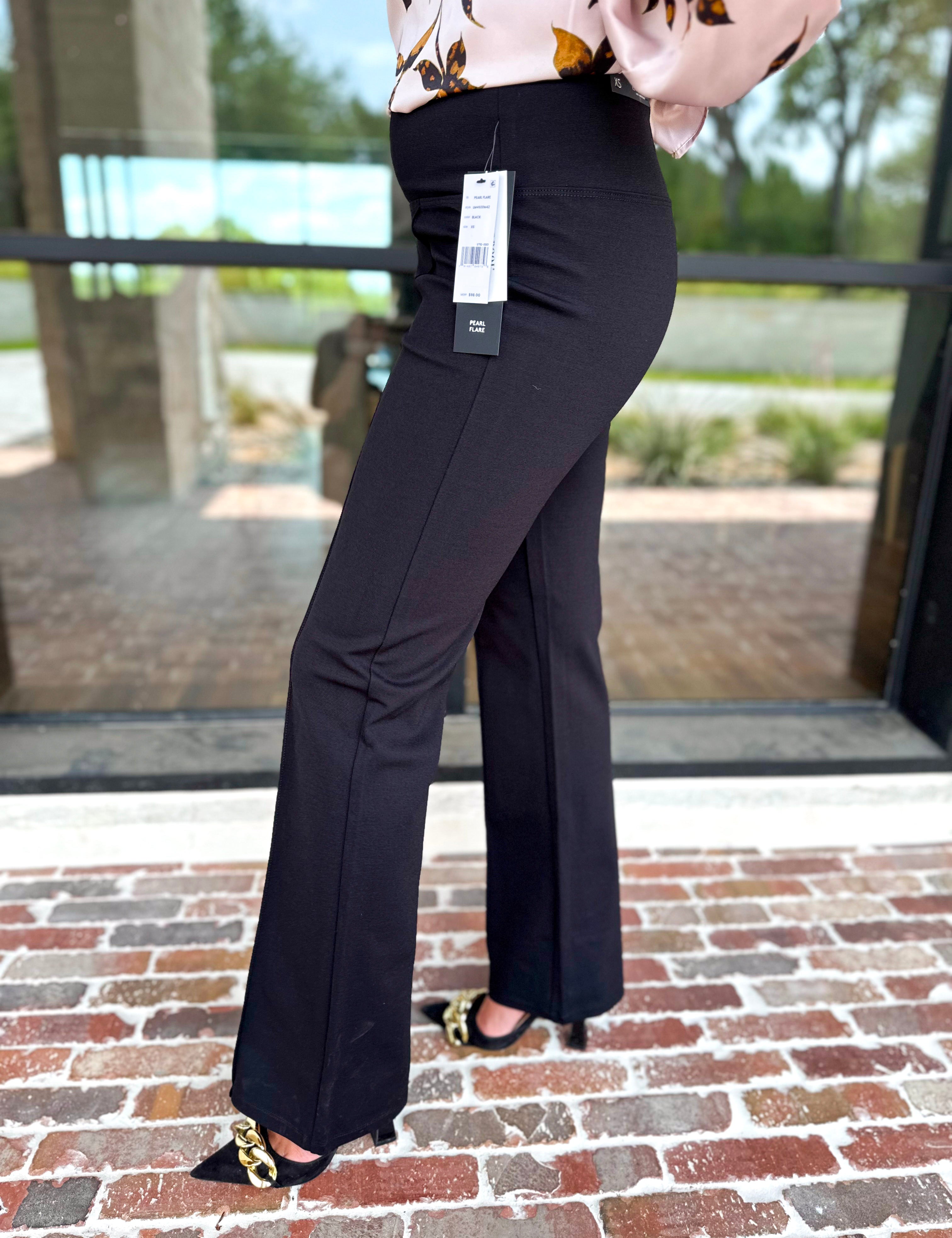 Liverpool - Black Pearl Flare Pants-400 Pants-LIVERPOOL JEANS COMPANY-July & June Women's Fashion Boutique Located in San Antonio, Texas