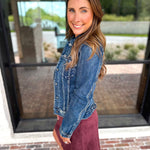 LIVERPOOL - Classic Jean Jacket-600 Outerwear-LIVERPOOL JEANS COMPANY-July & June Women's Fashion Boutique Located in San Antonio, Texas