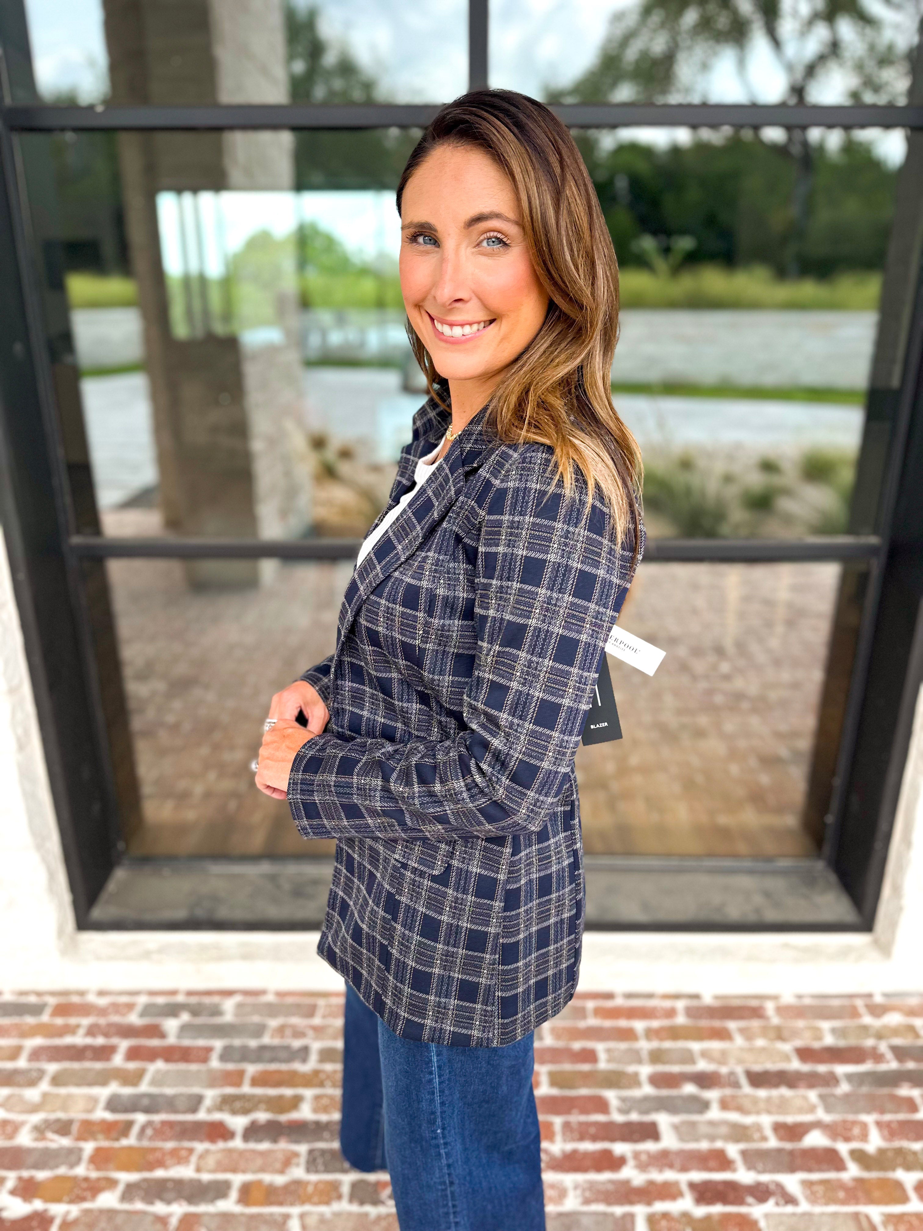 Liverpool - City Life Blazer-600 Outerwear-LIVERPOOL JEANS COMPANY-July & June Women's Fashion Boutique Located in San Antonio, Texas