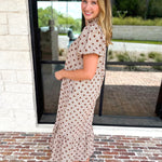Ready Or Dot Midi Dress-500 Midi-ENTRO-July & June Women's Fashion Boutique Located in San Antonio, Texas