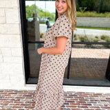 Ready Or Dot Midi Dress-500 Midi-ENTRO-July & June Women's Fashion Boutique Located in San Antonio, Texas