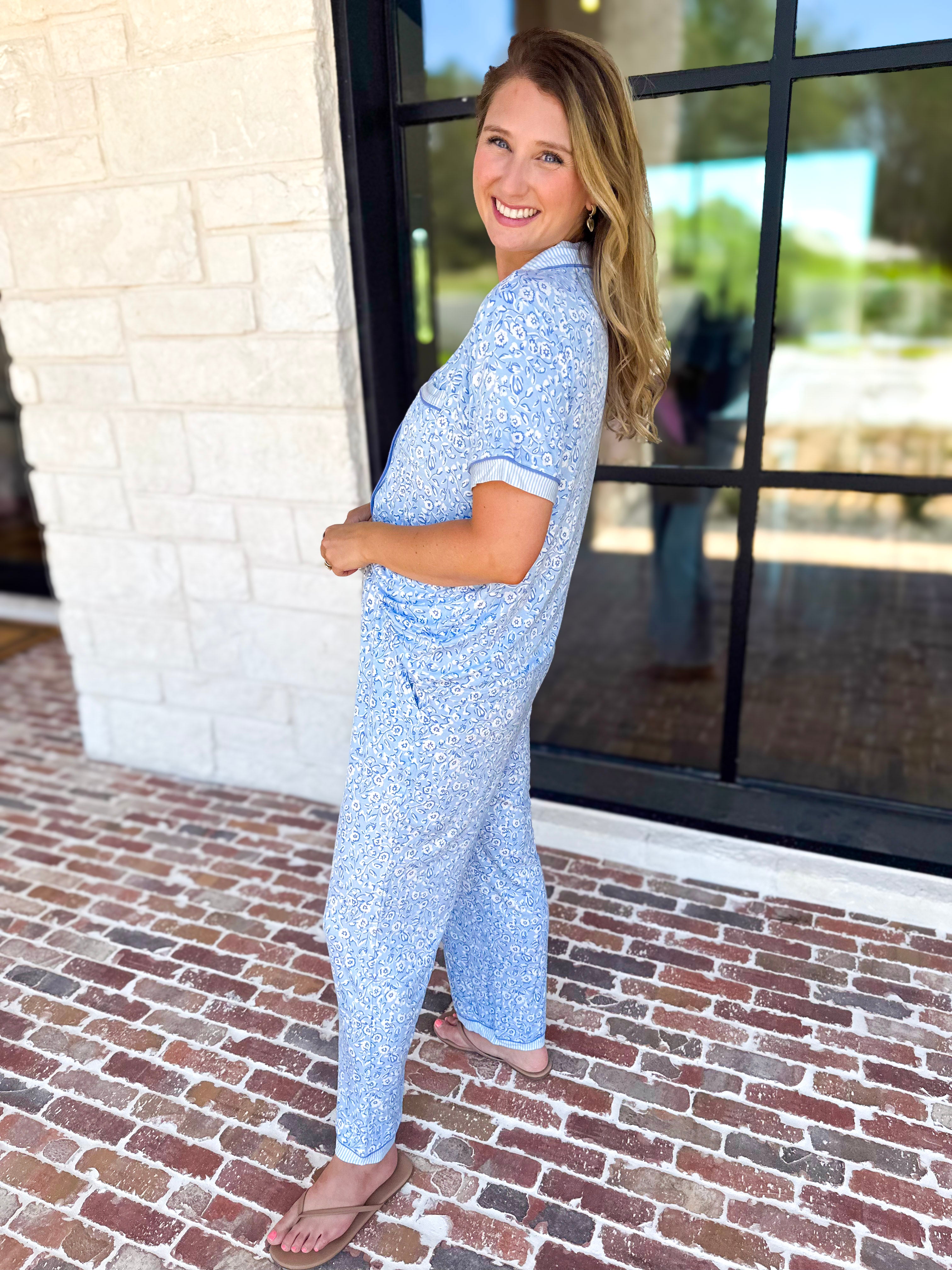 MARY SQUARE - Charlotte Pants PJ Set - Meadow Lane-300 Athleisure/Lounge-MARY SQUARE-July & June Women's Fashion Boutique Located in San Antonio, Texas