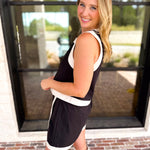 The Delaney Skort Set - Black-510 Mini-ENTRO-July & June Women's Fashion Boutique Located in San Antonio, Texas