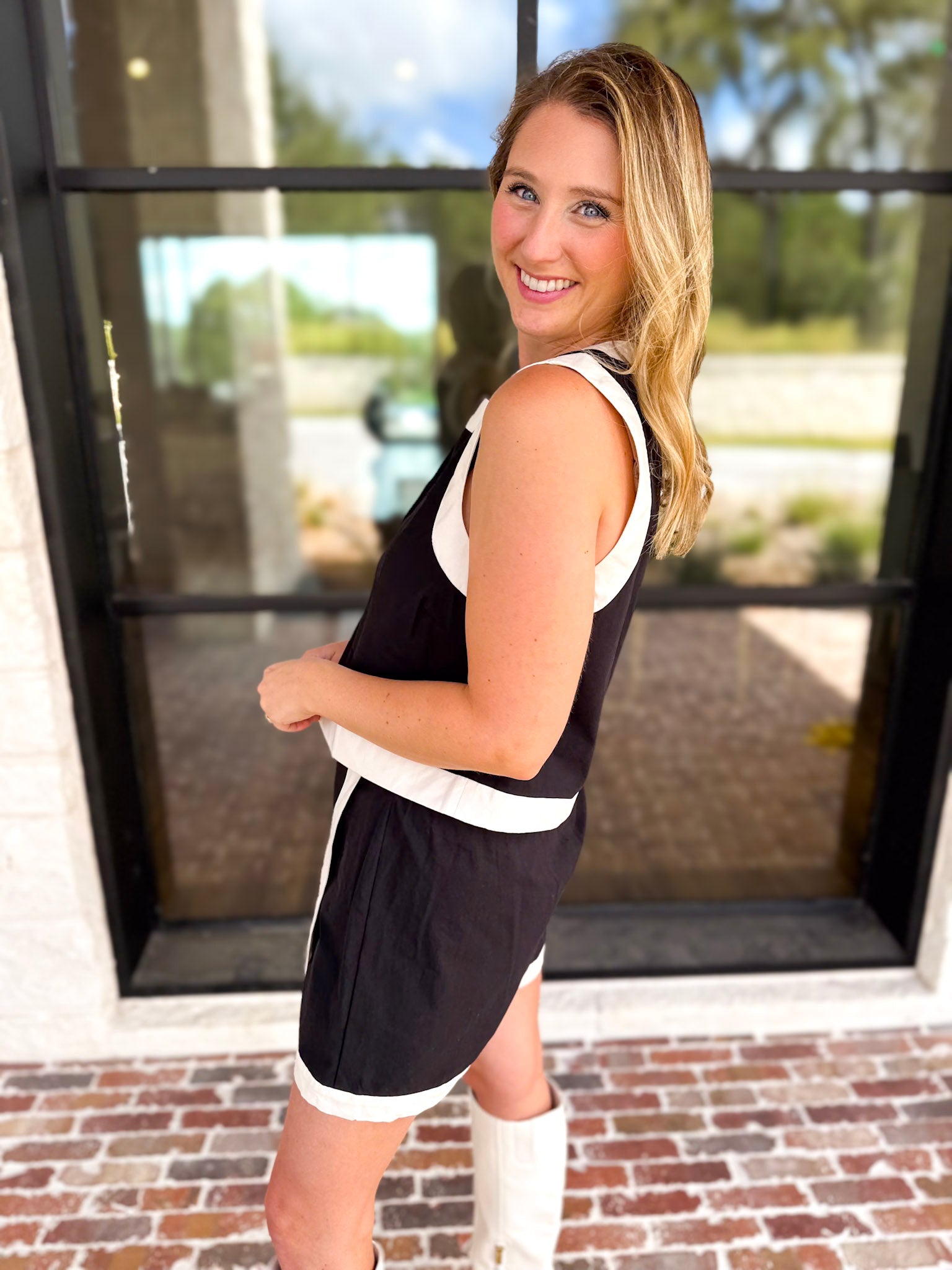 The Delaney Skort Set - Black-510 Mini-ENTRO-July & June Women's Fashion Boutique Located in San Antonio, Texas