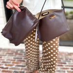 Lana Crossbody Hand Bag - Espresso-130 Accessories-MELIE BIANCO-July & June Women's Fashion Boutique Located in San Antonio, Texas