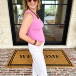 Current Air - Knit V-Neck Tank - Orchid-210 Casual Blouses-CURRENT AIR CLOTHING-July & June Women's Fashion Boutique Located in San Antonio, Texas