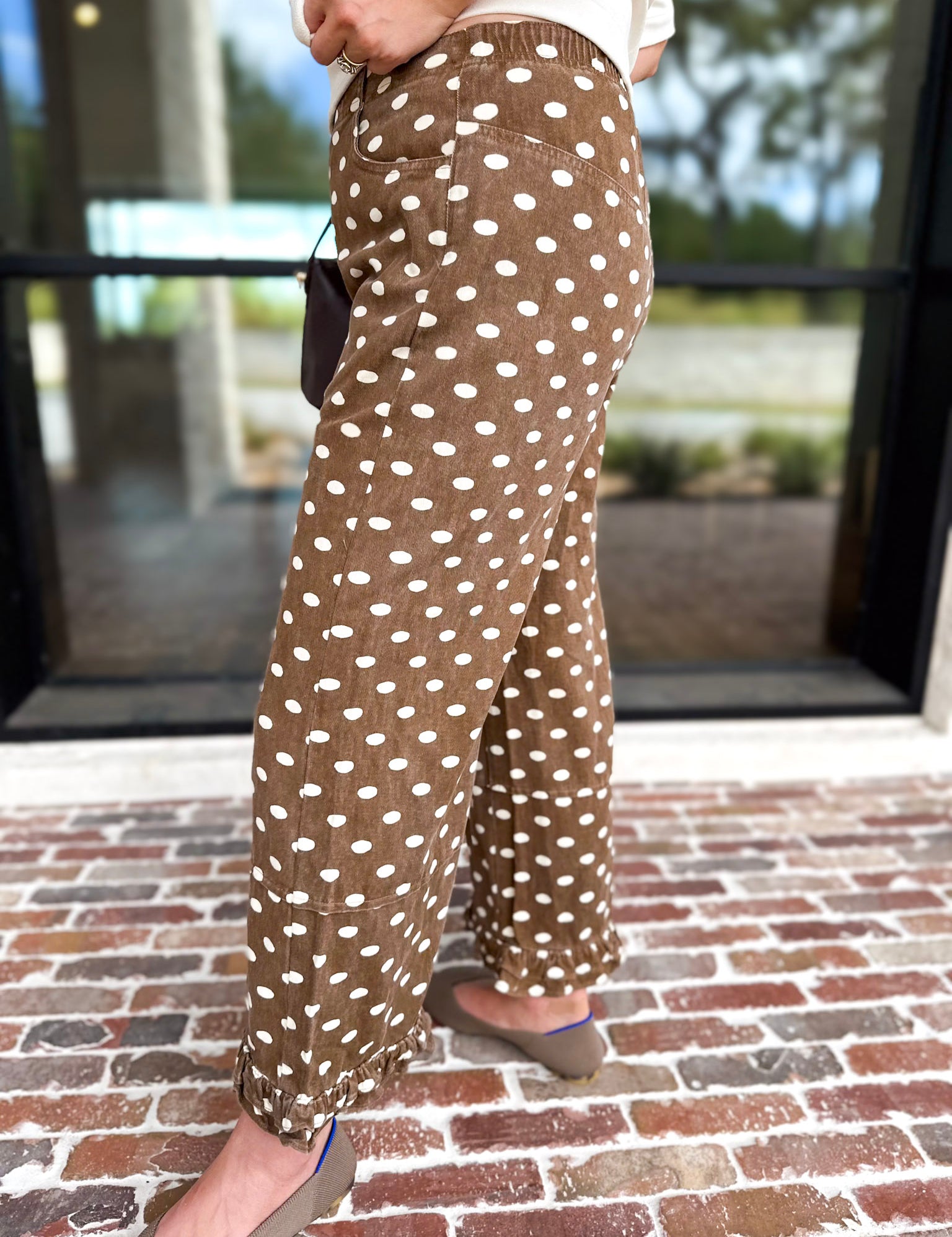 The Trendsetter Polka Dot Jeans-400 Pants-JODIFL-July & June Women's Fashion Boutique Located in San Antonio, Texas