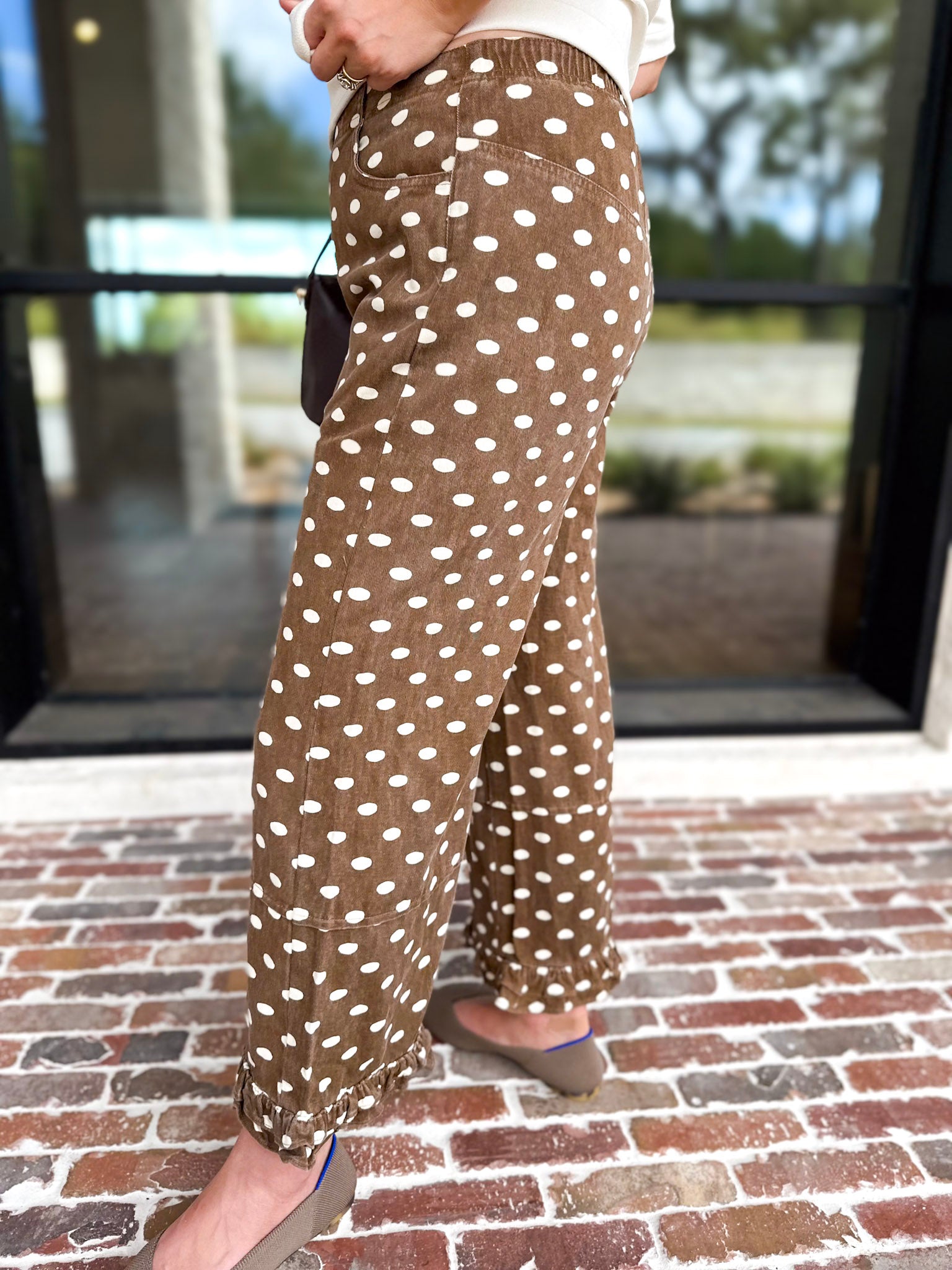 The Trendsetter Polka Dot Jeans-400 Pants-JODIFL-July & June Women's Fashion Boutique Located in San Antonio, Texas