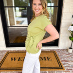 Comfy & Classy Top - Matcha-200 Fashion Blouses-ENTRO-July & June Women's Fashion Boutique Located in San Antonio, Texas