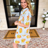 THML - Bold Floral & Stripe Mini Dress-510 Mini-THML-July & June Women's Fashion Boutique Located in San Antonio, Texas