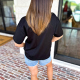 Everyday Pick Top - Black-210 Casual Blouses-JODIFL-July & June Women's Fashion Boutique Located in San Antonio, Texas