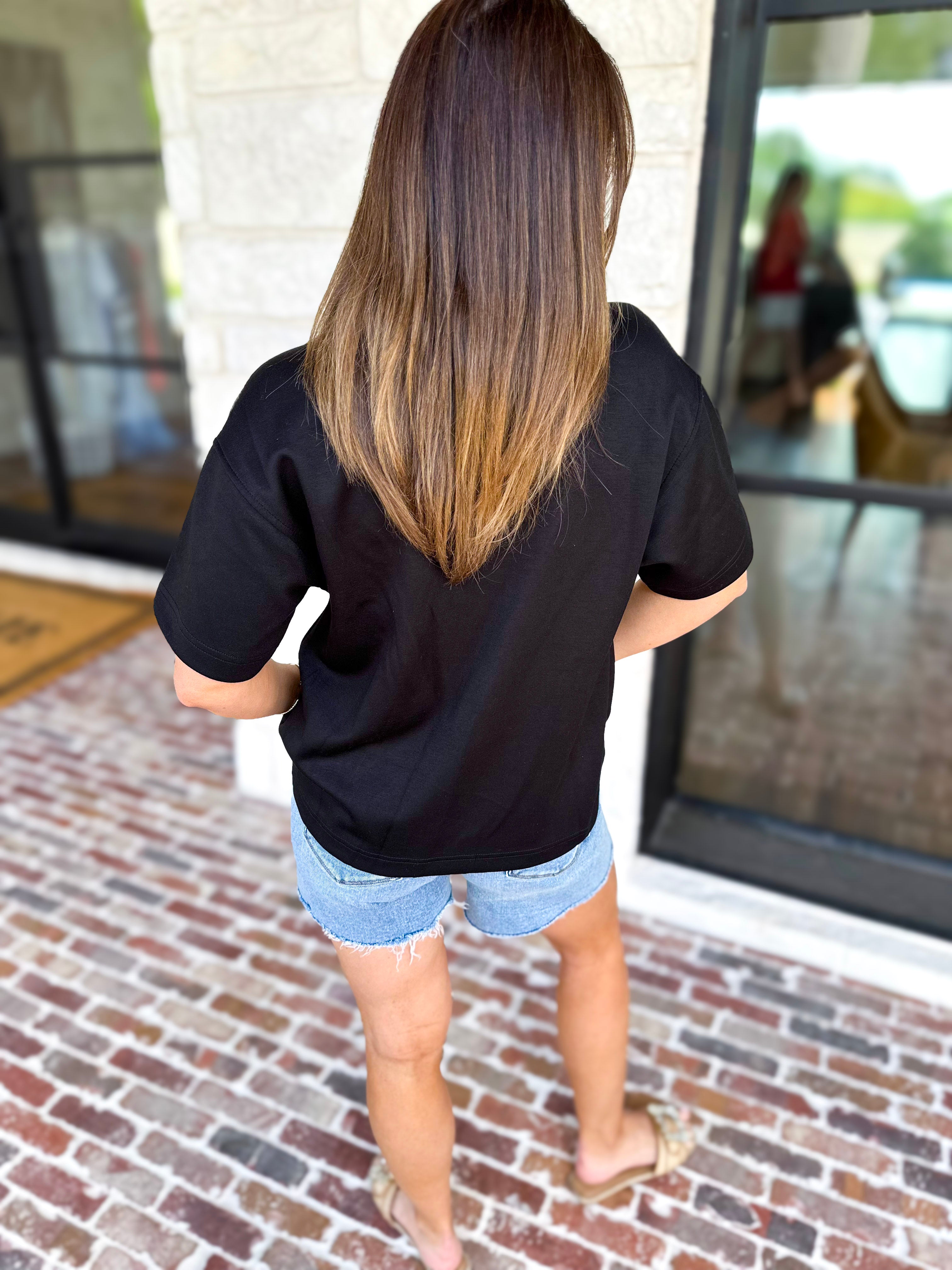 Everyday Pick Top - Black-210 Casual Blouses-JODIFL-July & June Women's Fashion Boutique Located in San Antonio, Texas