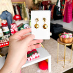 Easton Elle - Tigers Eye Round Earrings-110 Jewelry & Hair-Easton Elle-July & June Women's Fashion Boutique Located in San Antonio, Texas