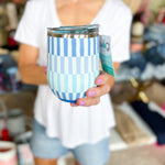 SWIG - Glacier Stripe Stemless Wine Cup-140 Gifts + Home-SWIG-July & June Women's Fashion Boutique Located in San Antonio, Texas