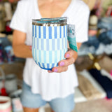 SWIG - Glacier Stripe Stemless Wine Cup-140 Gifts + Home-SWIG-July & June Women's Fashion Boutique Located in San Antonio, Texas