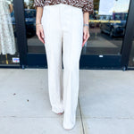 Cream Suede Trousers-400 Pants-FATE-July & June Women's Fashion Boutique Located in San Antonio, Texas