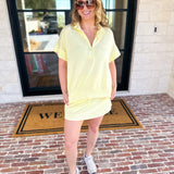 Weekend Traveler Skort Set - Lemon-300 Athleisure/Lounge-RAE MODE-July & June Women's Fashion Boutique Located in San Antonio, Texas