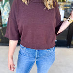 The Kimmy Sweater Top - Brown-230 Sweaters/Cardis-ENTRO-July & June Women's Fashion Boutique Located in San Antonio, Texas