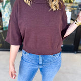 The Kimmy Sweater Top - Brown-230 Sweaters/Cardis-ENTRO-July & June Women's Fashion Boutique Located in San Antonio, Texas