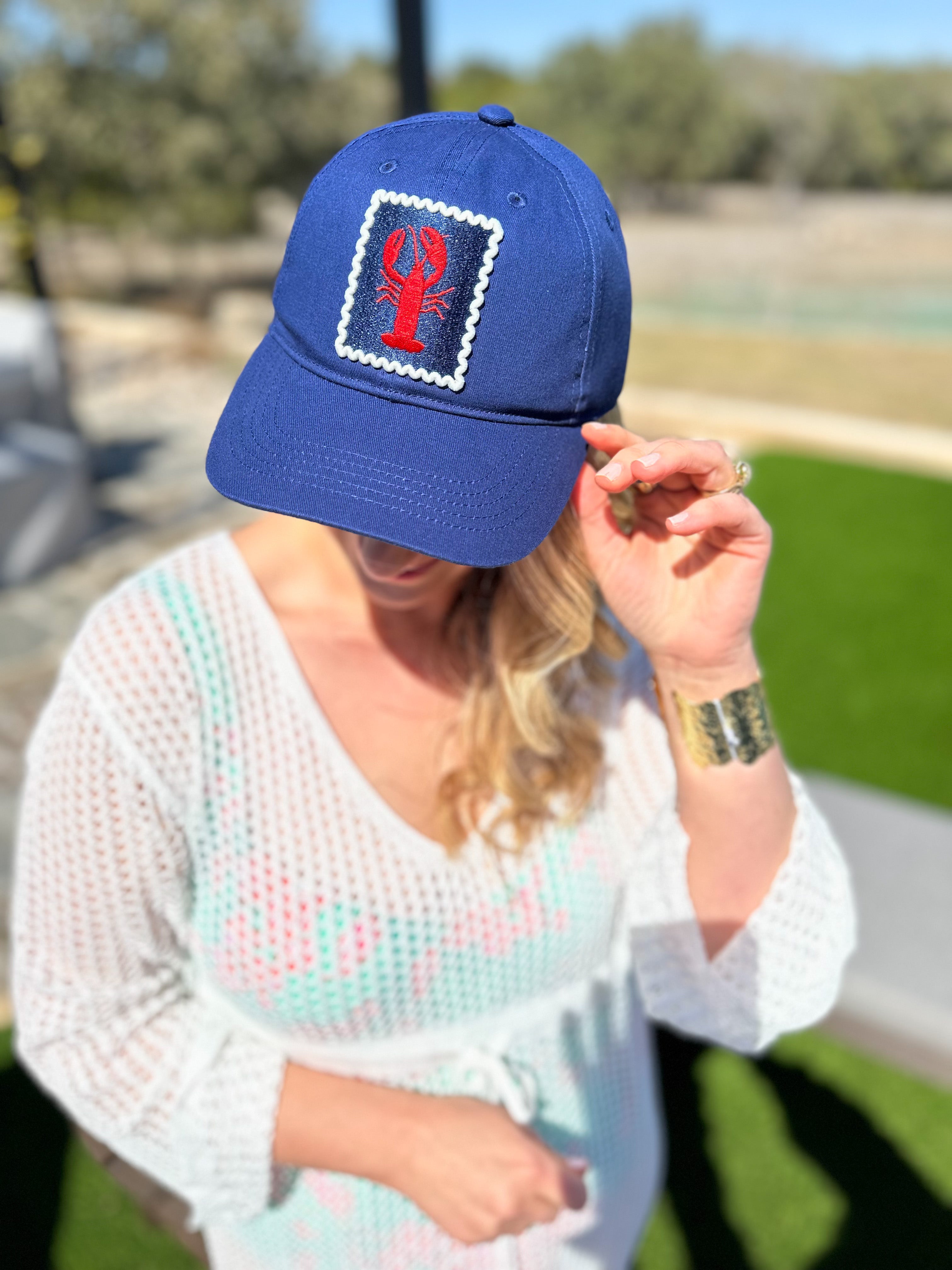 The Lobster Ball Cap-130 ACCESSORIES-SHIRALEAH-July & June Women's Fashion Boutique Located in San Antonio, Texas