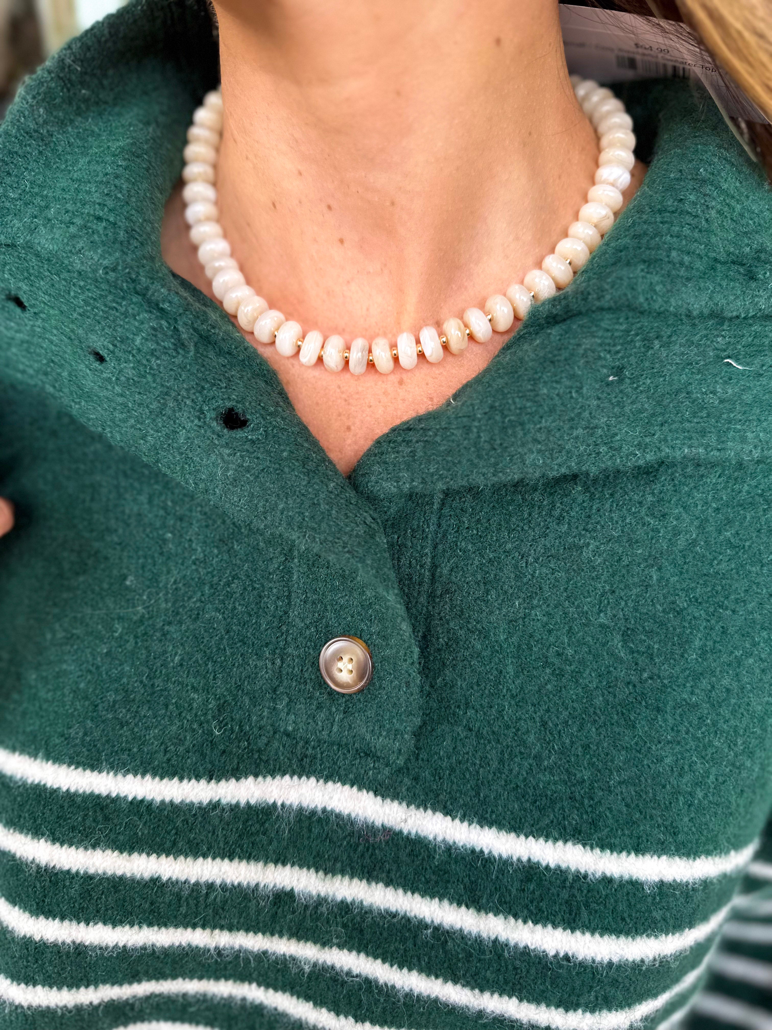 Layering Beaded Necklace - Tan-110 Jewelry & Hair-Golden Lily-July & June Women's Fashion Boutique Located in San Antonio, Texas